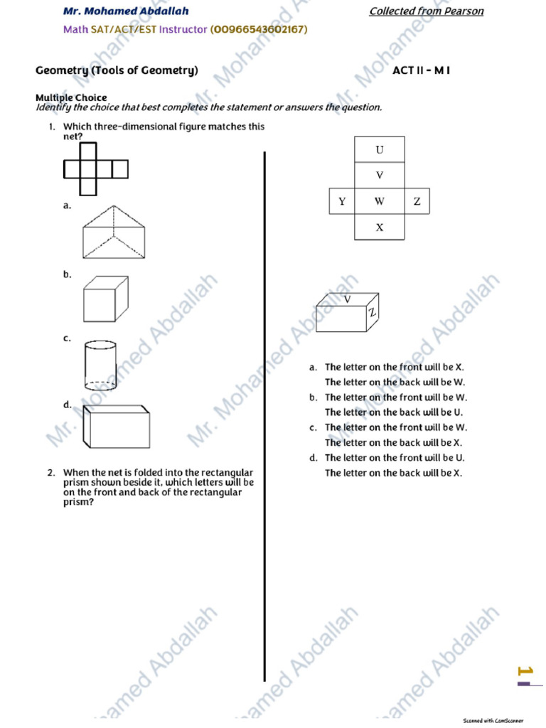 ACT II M I-Foundation Course (Tools of Geometry) S | PDF