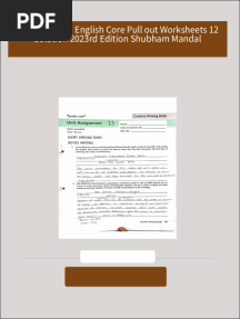 Instant Download Together with English Core Pull out Worksheets 12 Solution 2023rd Edition Shubham Mandal PDF All Chapters