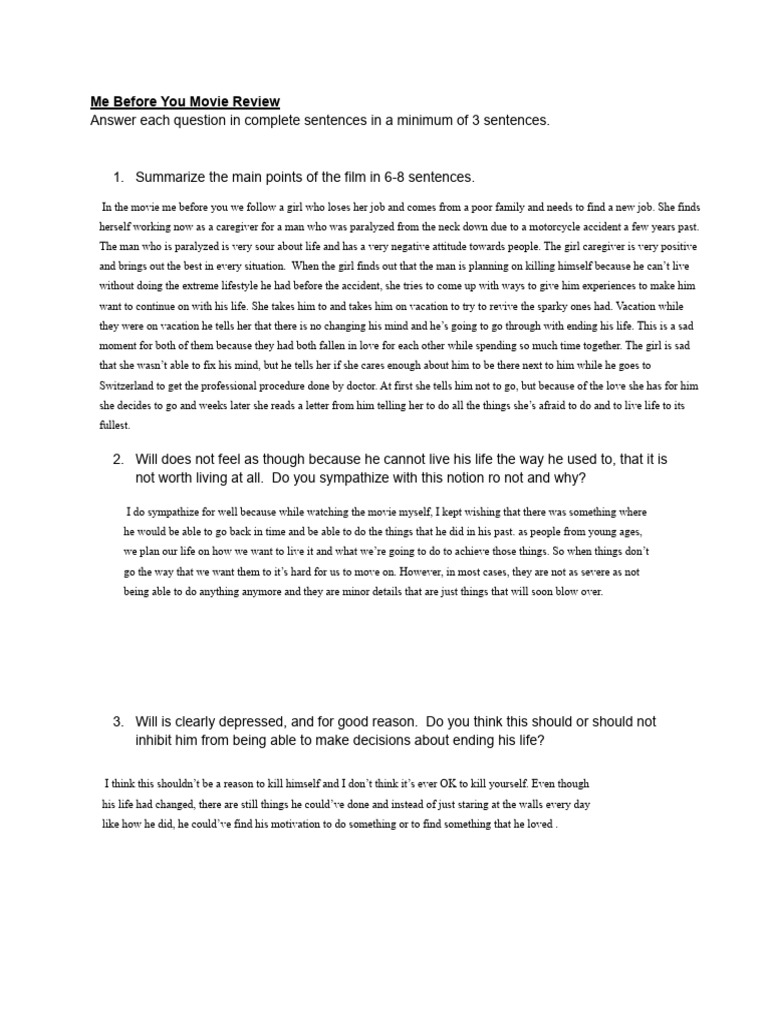 Me Before You Movie Review PDF