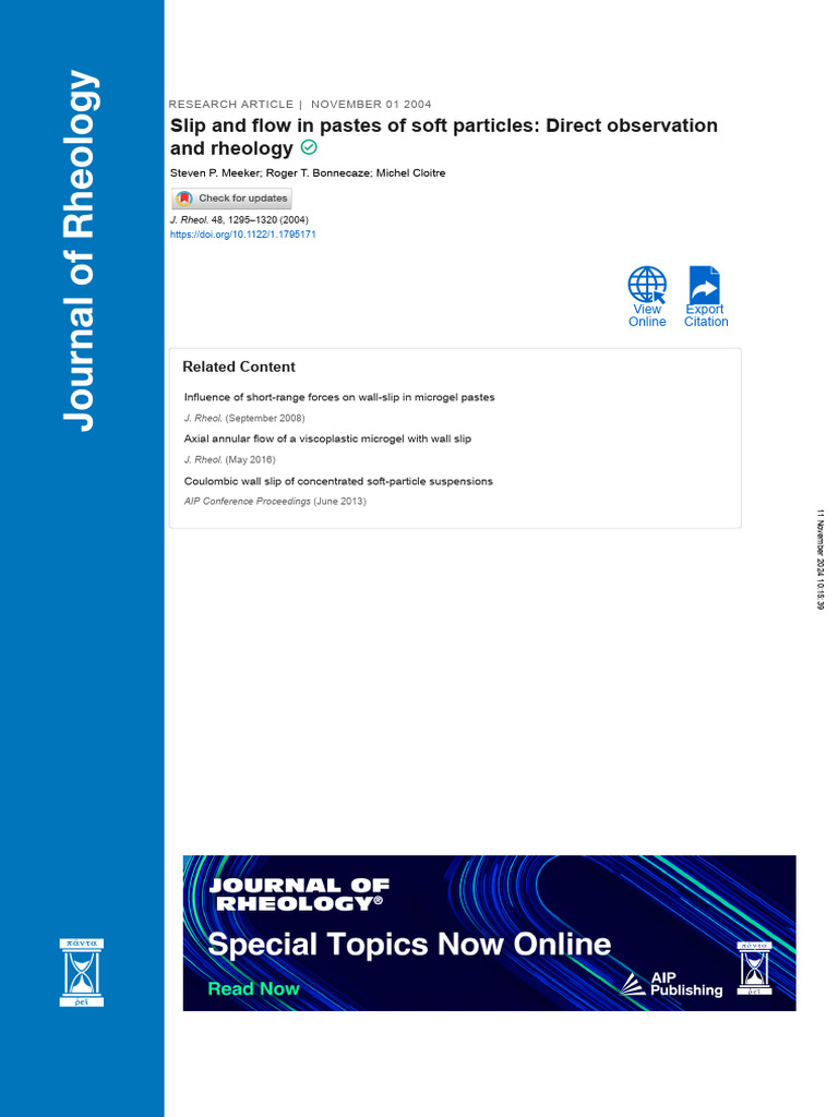 microgels in detail | PDF | Rheology | Shear Stress