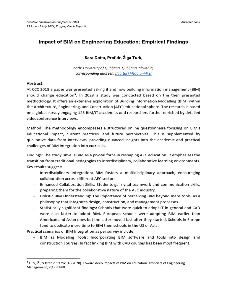 BIM's Impact on AEC Education | PDF | Building Information Modeling ...