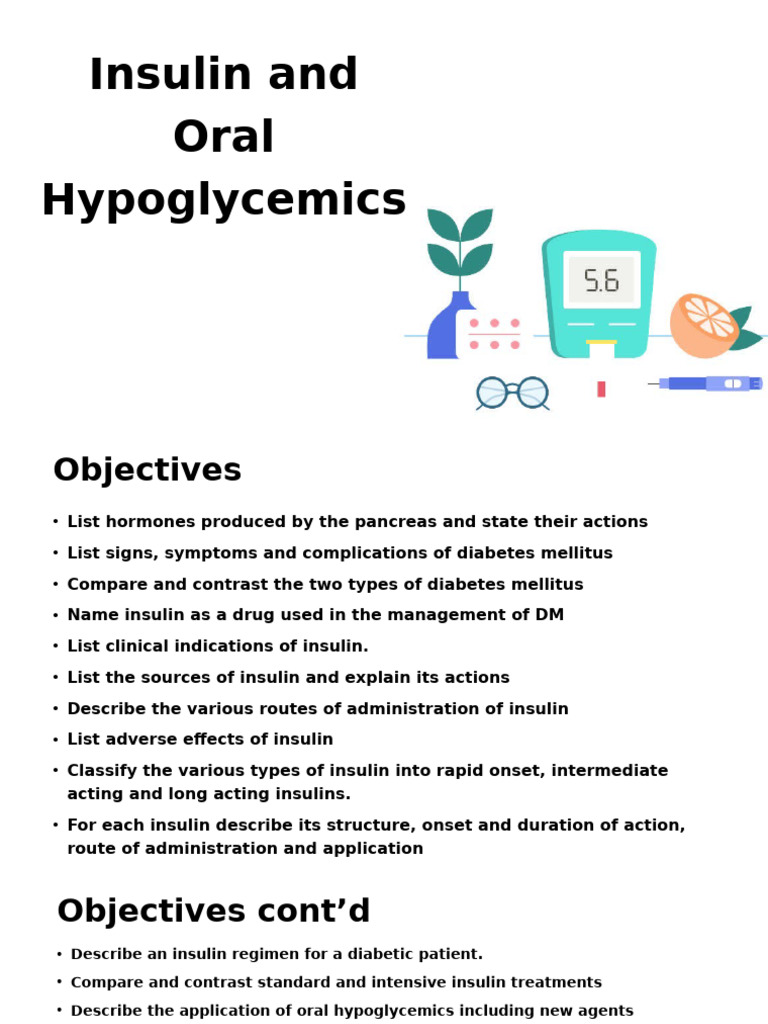 5 Insulin and Oral Hypoglycemics | PDF | Hypoglycemia | Diabetes