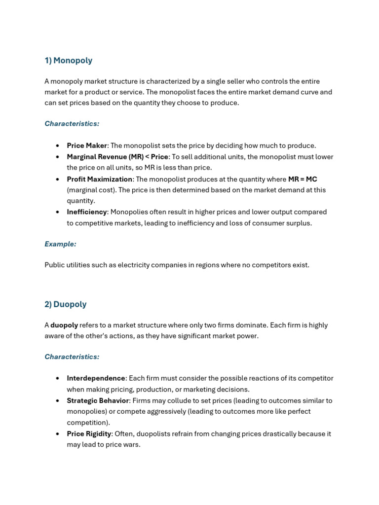 1 Monopoly Pdf Monopoly Economics