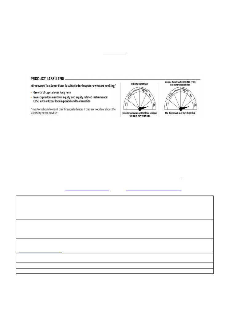 Sid mirae asset elss tax saver fund 29 06 2024 2 pdf securities