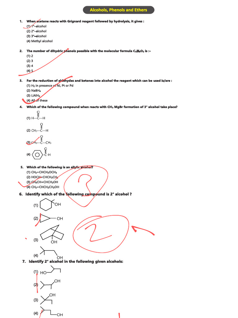 Alcohol, Phenol, Ether DPP | PDF
