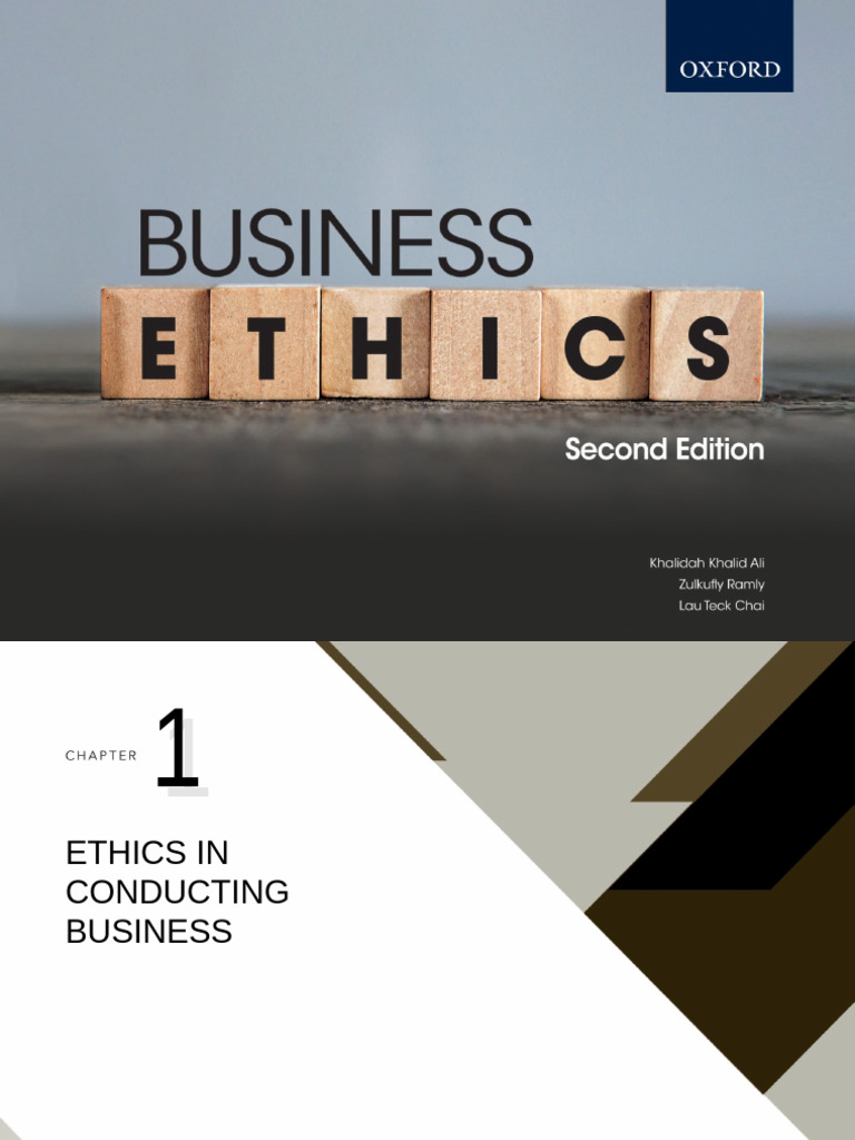 Chapter 1 - Ethics in Conducting Business | PDF | Morality | Christian ...