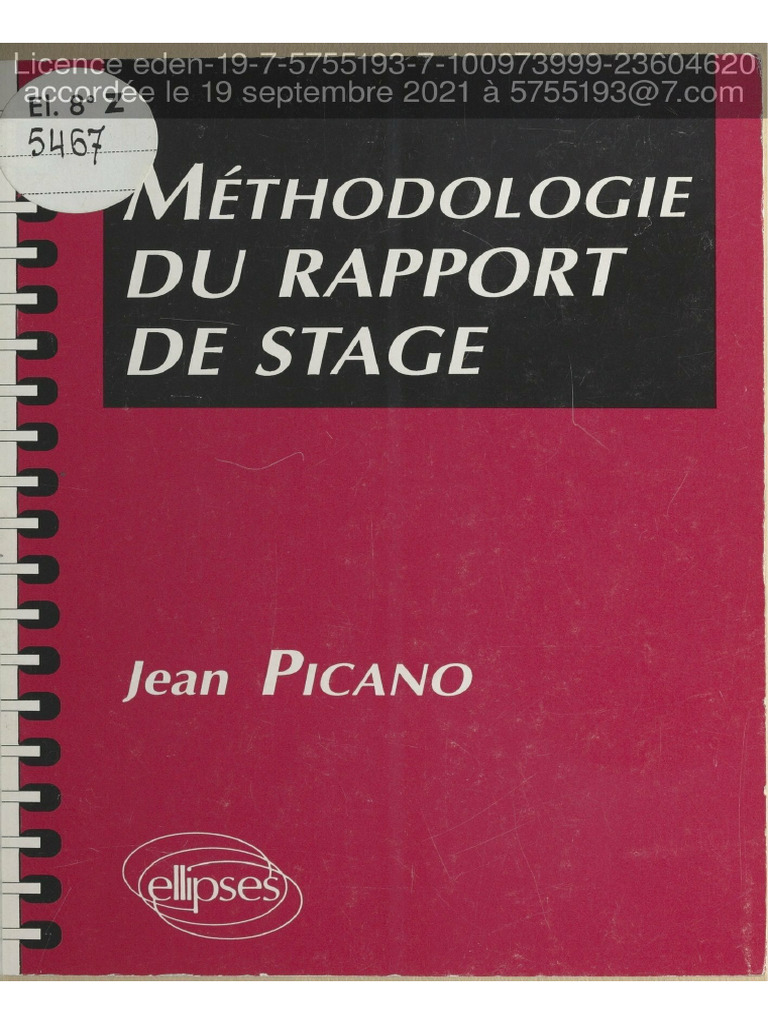Méthodologie du rapport de stage | PDF