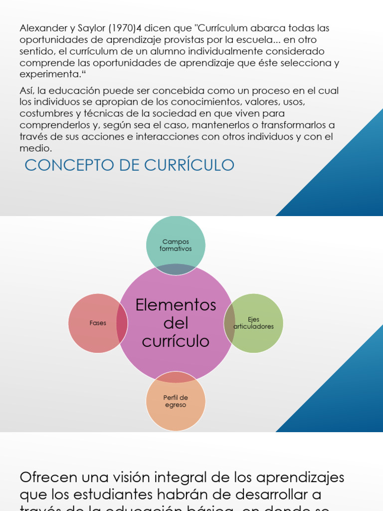 Elementos Clave del Currículo Educativo | PDF | Evaluación | Plan de ...