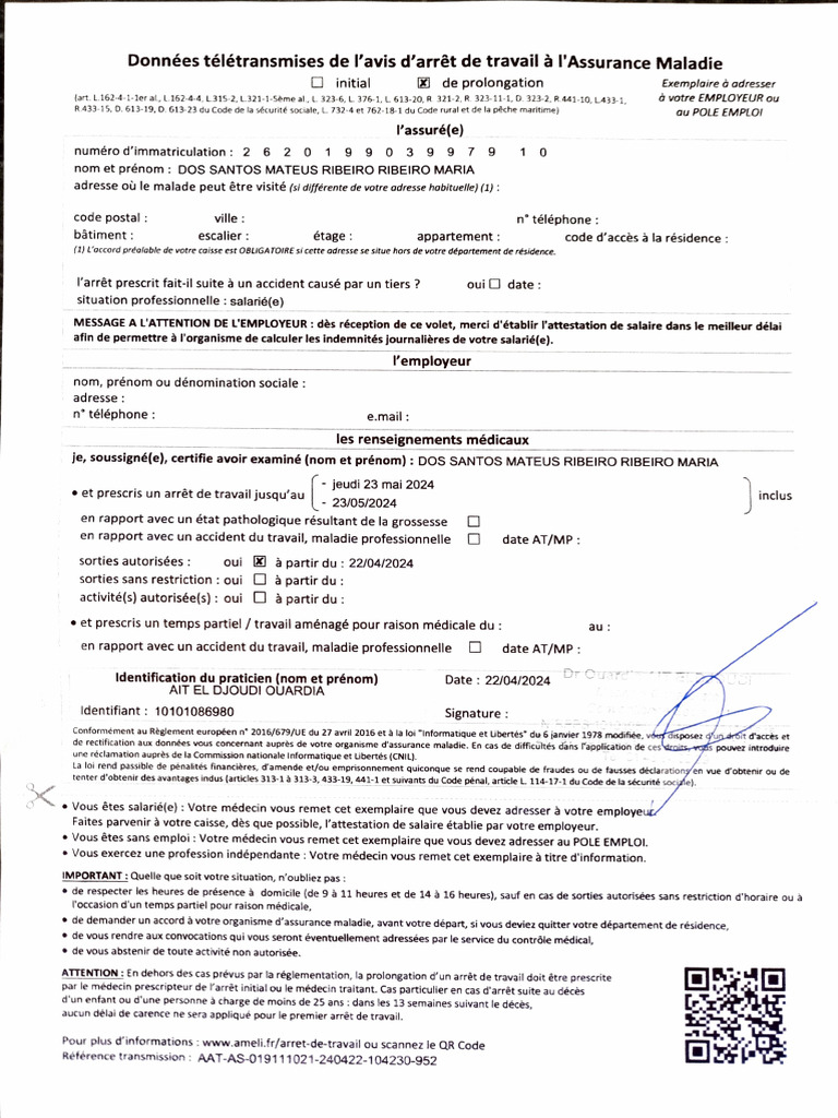 Adobe Scan 22 Avr. 2024 | PDF | Congé maladie