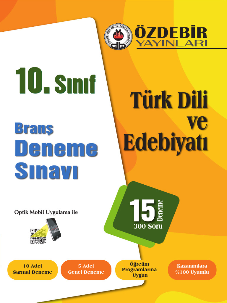Sınıf Türk Dili Ve Edebiyatı Branş Deneme - Ornek | PDF