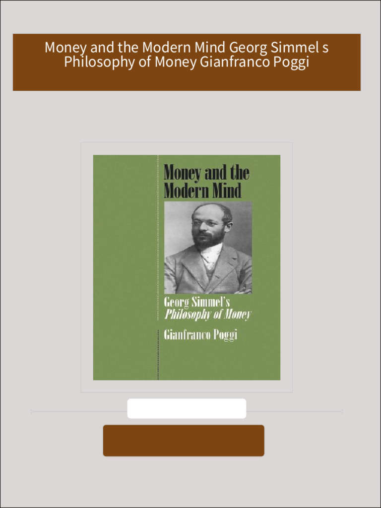 Download Complete Money and the Modern Mind Georg Simmel s