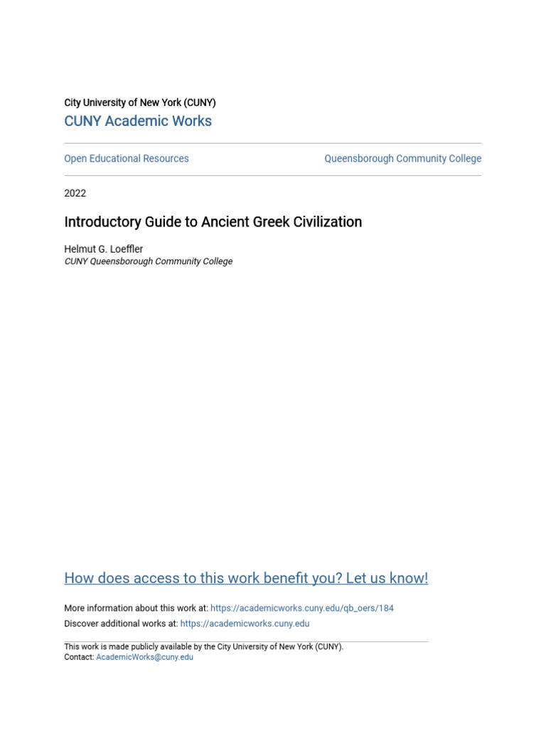 INTRODUCTORY GUIDE TO ANCIENT GREEK CIVILIZATION intelligence overview