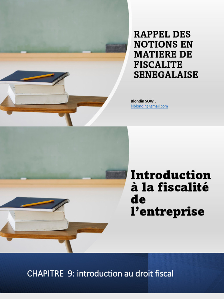 Notions clés de la fiscalité sénégalaise | PDF | Impôt sur le revenu ...