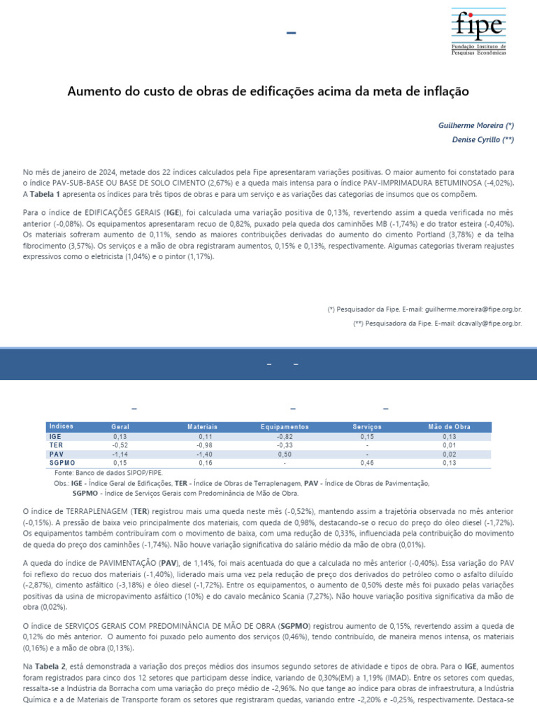 Ipop Janeiro 2024 | PDF | Economias