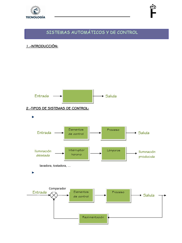 Sistemas de Control | PDF | Sistema de control | Electricidad