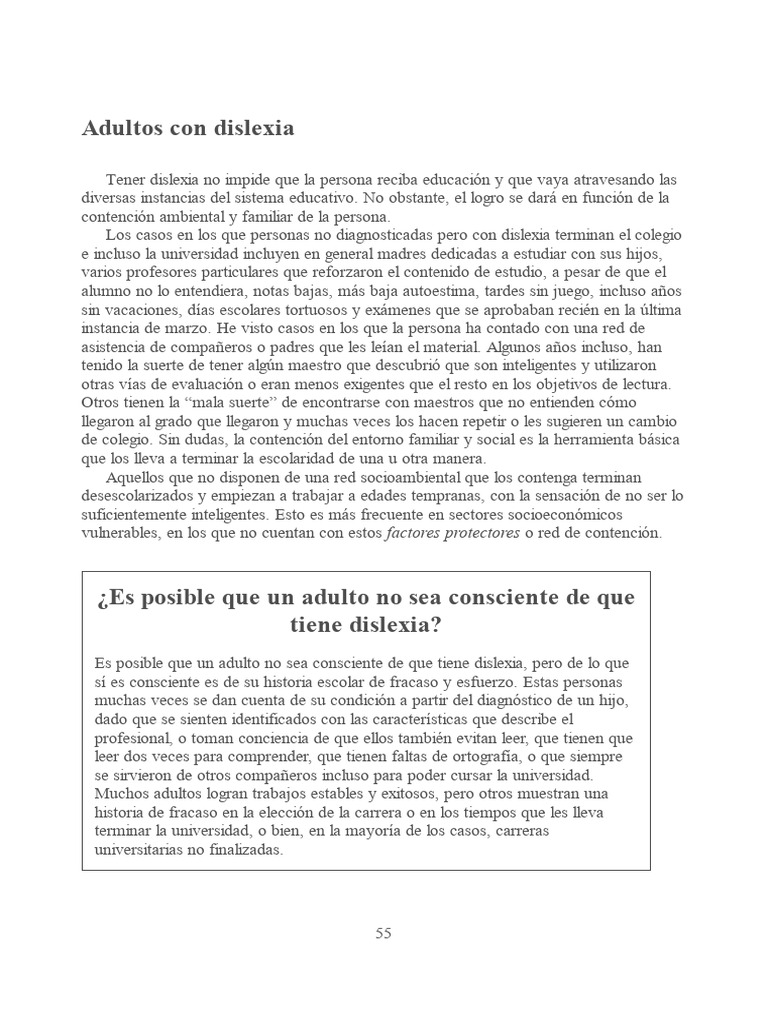Pearson Adultos Con Dislexia Una Forma Diferente De Leer Pdf