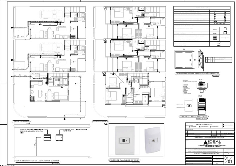 Projeto de Telecomunicações Residencial | PDF | Telecomunicações ...