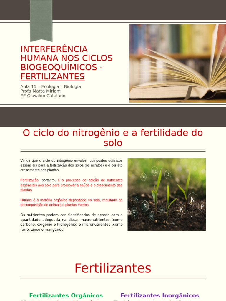 Aula 15 - Interferência Humana Nos Ciclos Biogeoquímicos | PDF ...