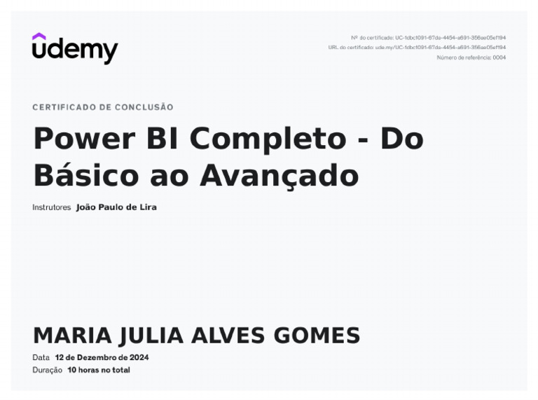 Certificado PowerBI | PDF