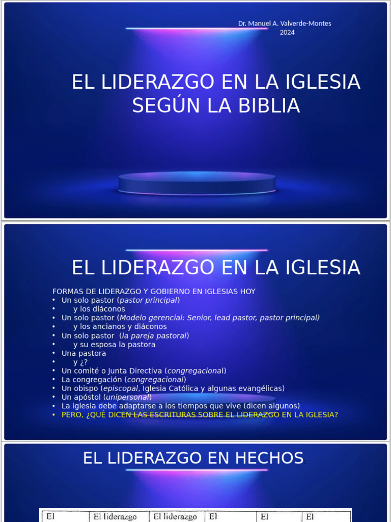 Liderazgo en la Iglesia según la Biblia | PDF | Iglesia cristiana | obispo
