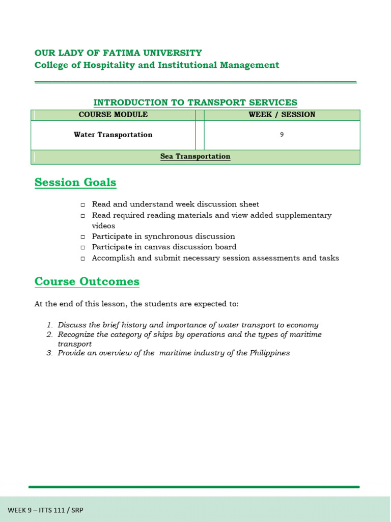 Understanding Sea Transportation and Ports | PDF | Port | Ships