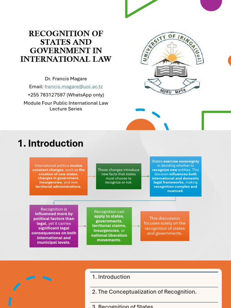 Recognition of States and Government in International Law | PDF ...