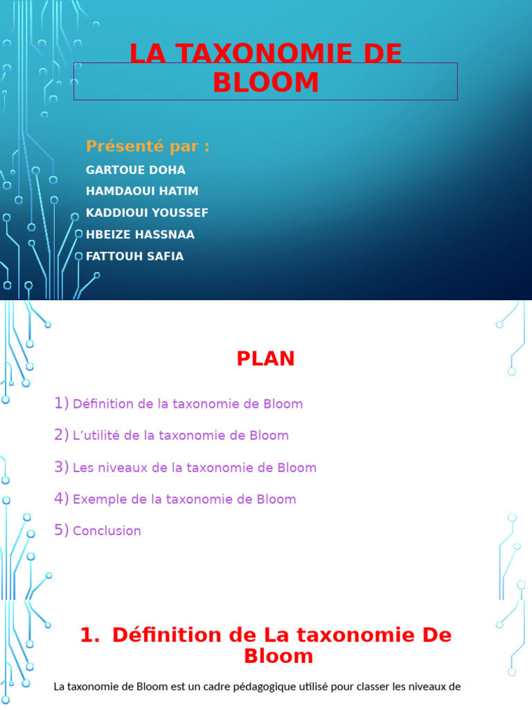 Comprendre la Taxonomie de Bloom | PDF | Feuille | Photosynthèse