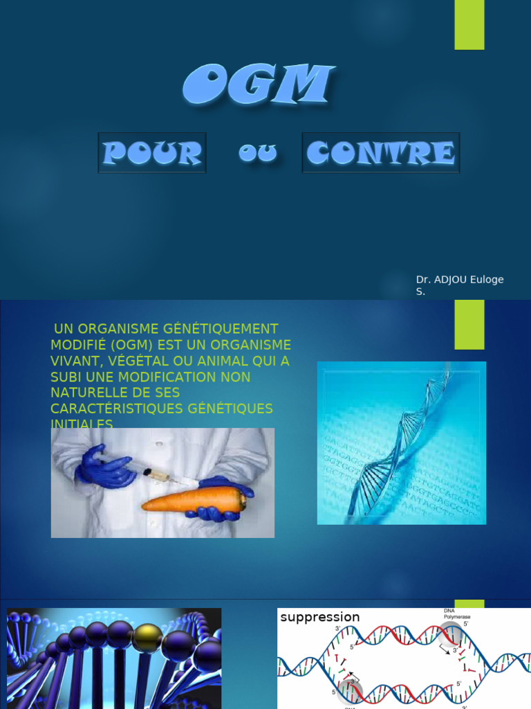 Avantages et inconvénients des OGM PDF — free download
