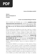 Carta explicativa