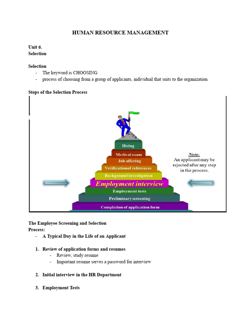 Employee Selection Process Explained | PDF | Performance Appraisal ...
