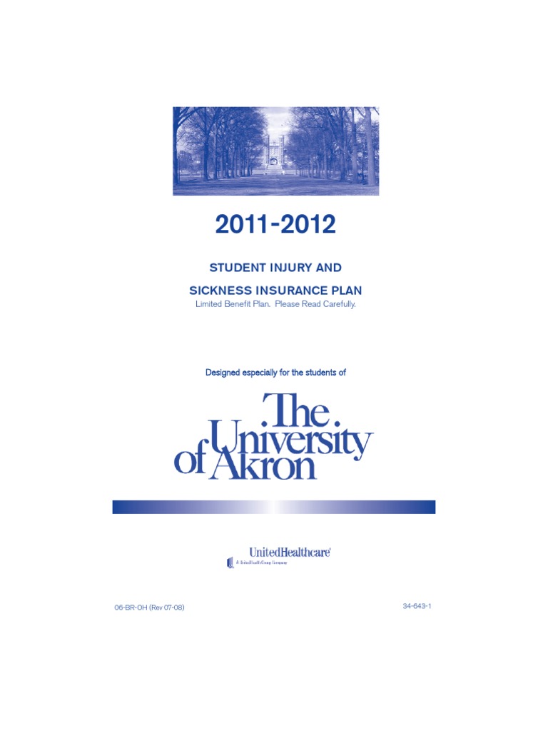 Student Injury and Sickness Insurance Plan: Limited Benefit Plan ...