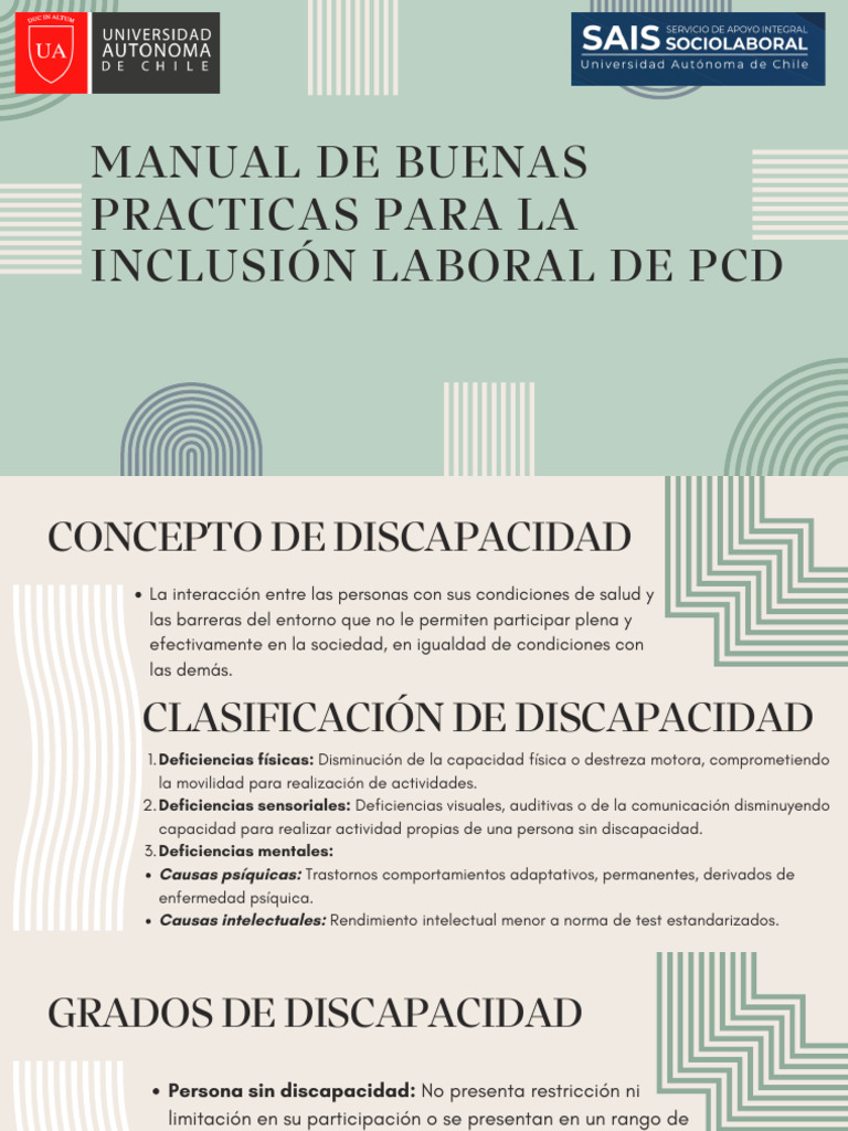Manual de Buenas Practicas | PDF | Invalidez | Derecho laboral