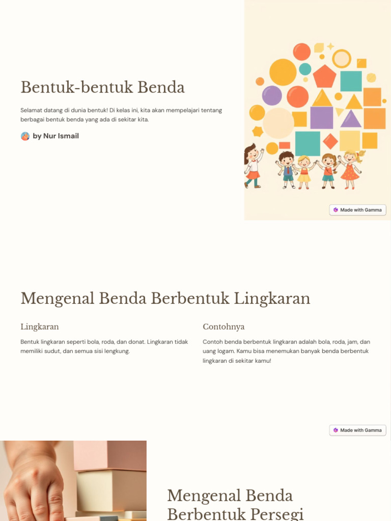 Bentuk Bentuk Benda | PDF