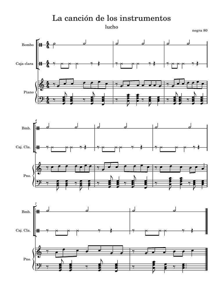 canción de los instrumentos | PDF