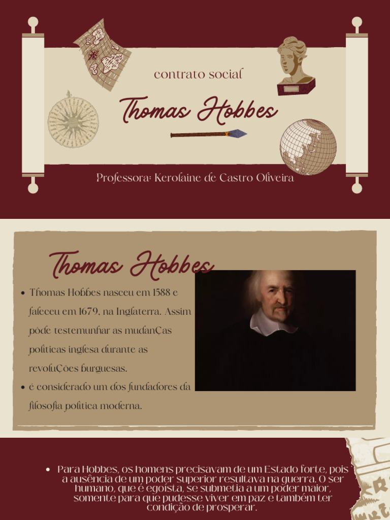 Hobbes e o Contrato Social: Leviatã | PDF | Contrato social | Thomas hobbes