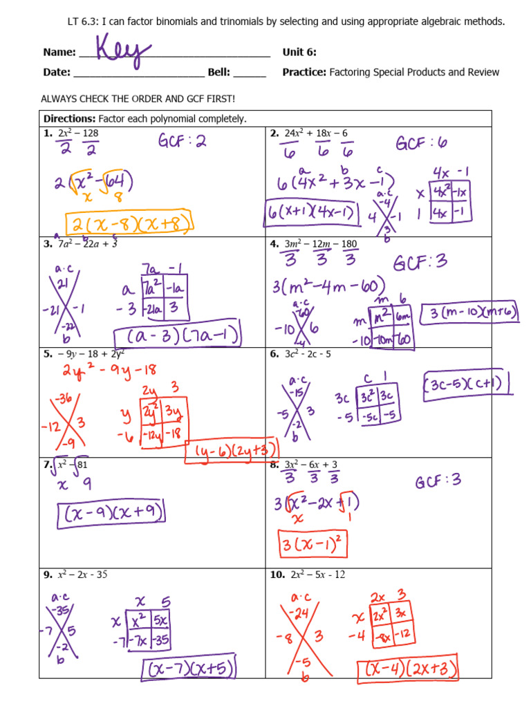 Complete Guide to Factoring Polynomials | PDF