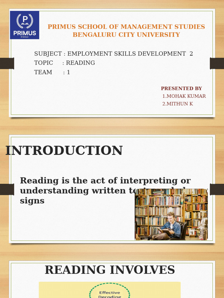 Effective Reading Skills Development | PDF