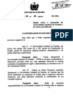 Lei Estadual 7643 - Estado da Paraíba - Autonomia da UEPB