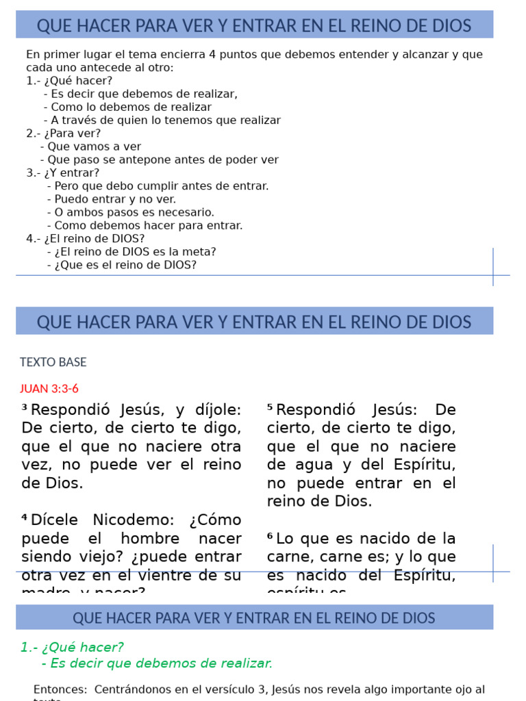 Cómo entrar al reino de Dios | PDF | Evangelio de Mateo | Reinado y ...