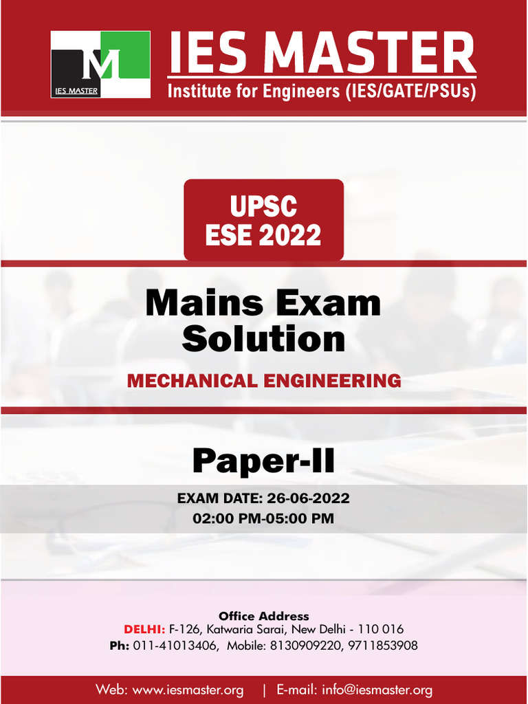 mechanical-engineering-paper-02-detailed-solution | PDF | Gear | Belt ...
