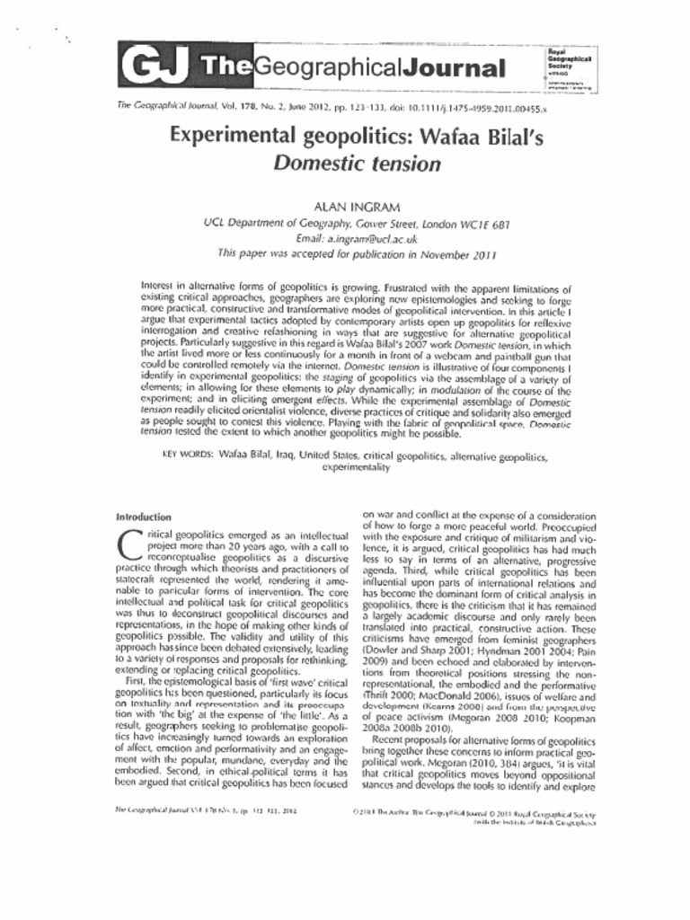 Wafaa Bilal PDF | PDF