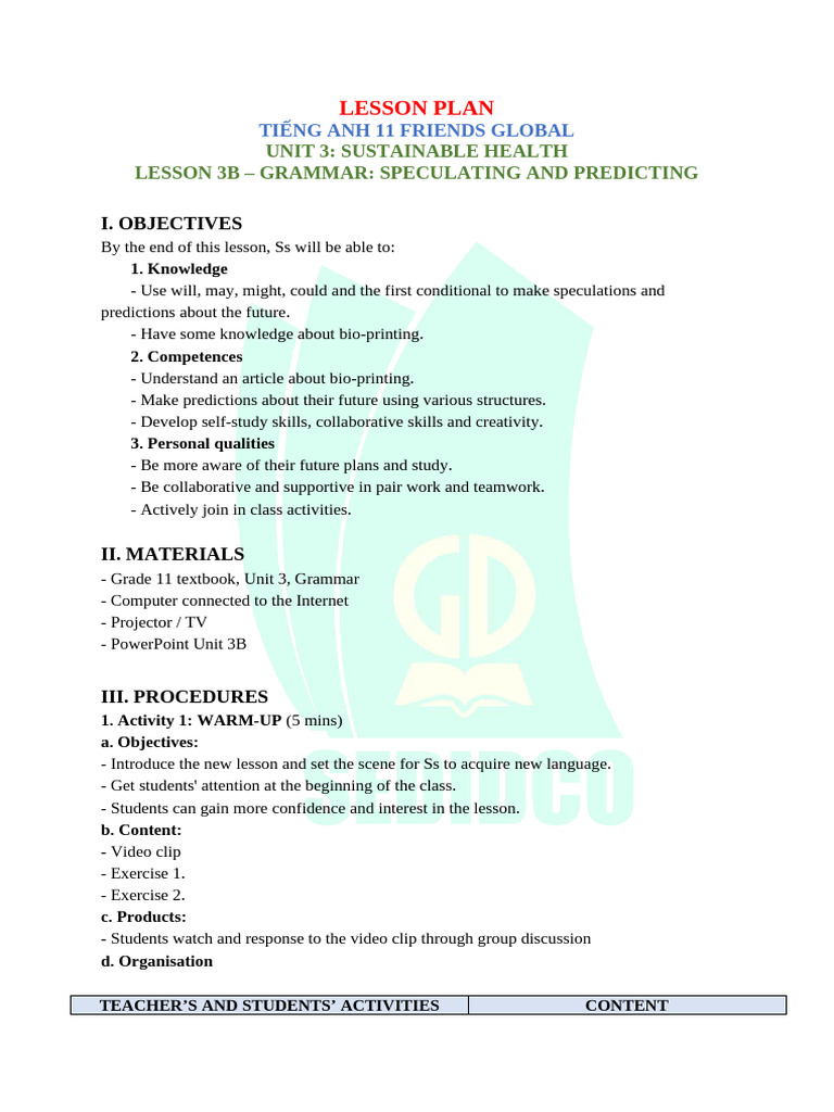 Grammar for Future Predictions in English | PDF | Verb | Question