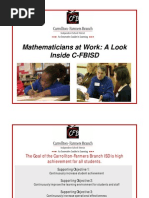 Mathematicians at Work: A Look Inside C-FBISD