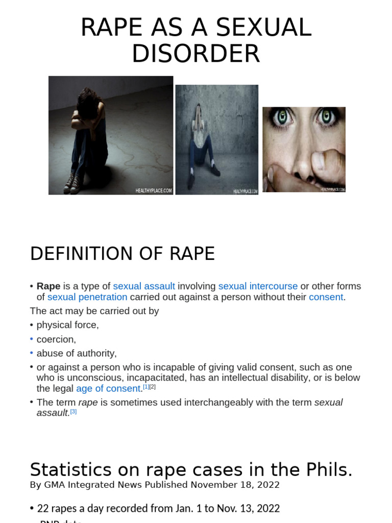 Gs - Rape As A Sexual Disorder | PDF | Rape | Violence