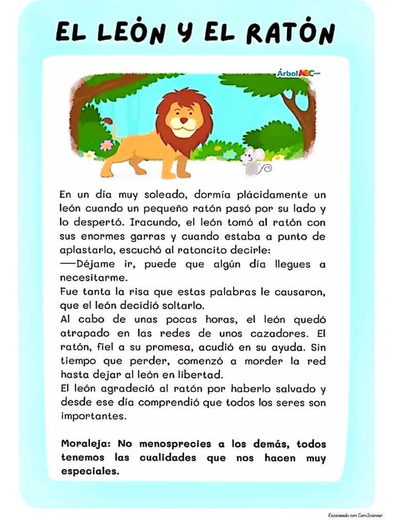 El Leon y El Raton pdf1 | PDF