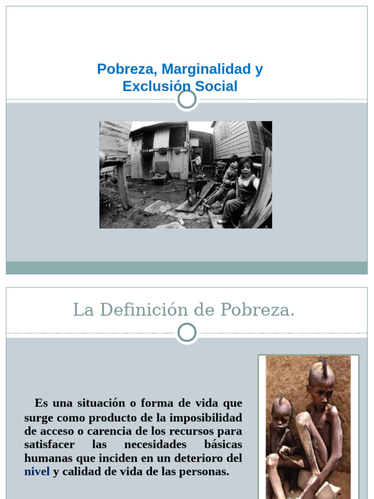 La Pobreza | PDF | Pobreza | Pobreza e indigencia