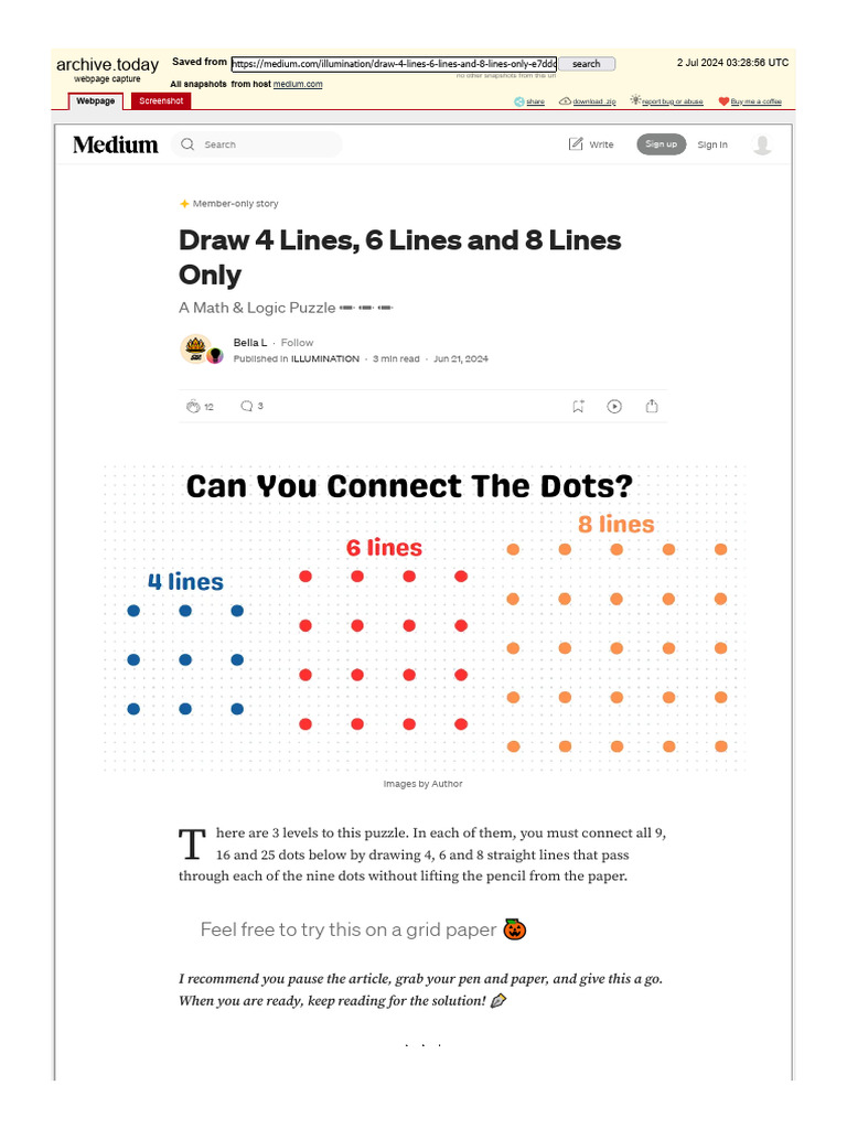 Draw 4 Lines, 6 Lines and 8 Lines Only | PDF | Mathematics