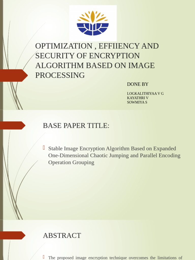 Efficient Image Encryption Techniques | PDF | Encryption | Cryptography