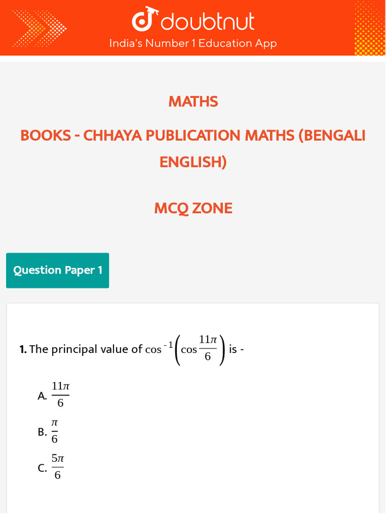 Books Doubtnut Question Bank | PDF | Tangent | Euclidean Vector