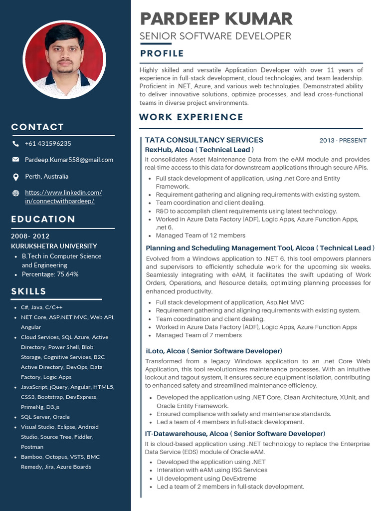 PardeepKumar DotNetAzureDeveloper Resume | PDF | Cloud Computing ...